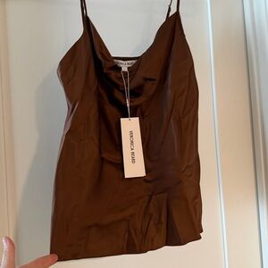 Veronica Beard Rich Brown Camisole Top